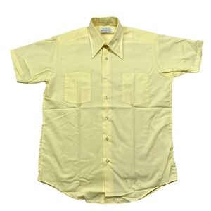 Vintage Kmart Shirt Mens Medium Permanent Press Button Up Poly Cotton 70s